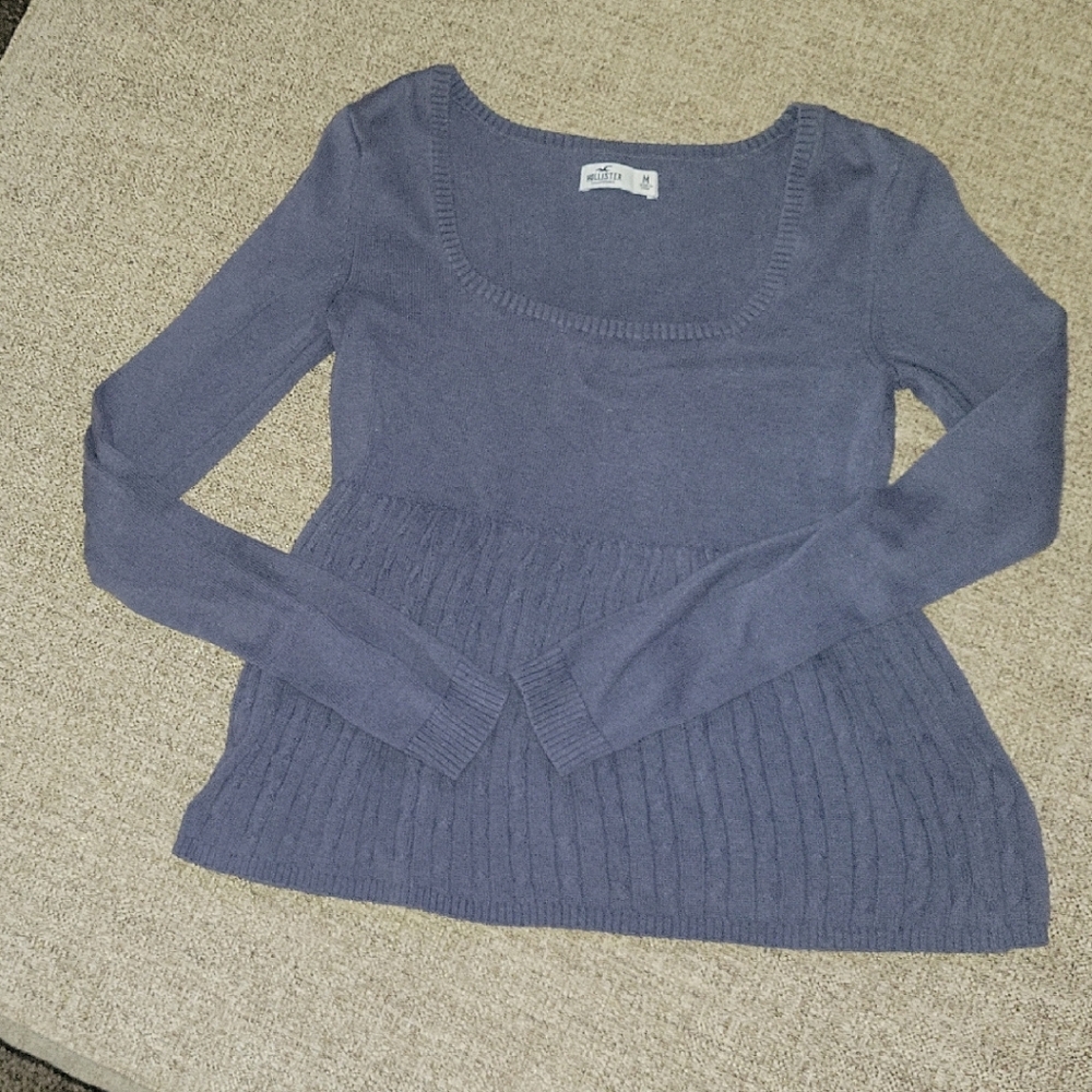Hollister Women's Lavender Scoop Neck Sweater Sz:M